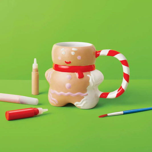 Kit de taza de jengibre para pintar con motivos navideños