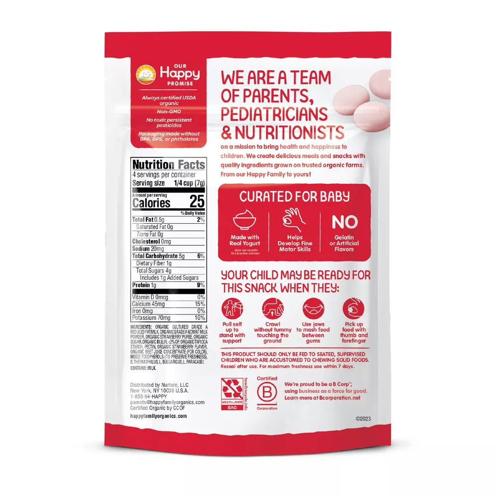 HappyBaby Organic Yogis Strawberry