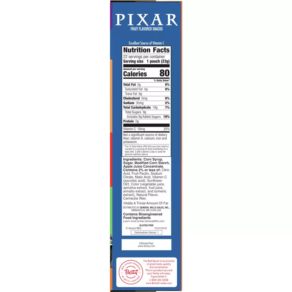 Betty Crocker Pixar Fruit Snack - 22ct