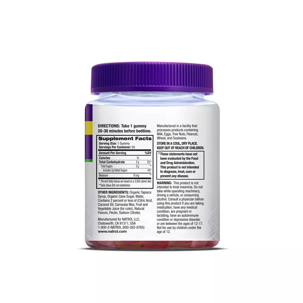 Natrol Melatonin 10mg Sleep Aid Gummies - Blueberry - 50ct