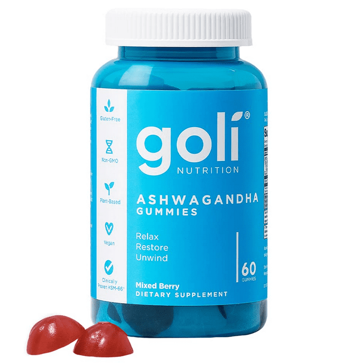 Goli Nutrition Gomitas Ashwagandha Sabor a Bayas Mixtas, 60 Unidades