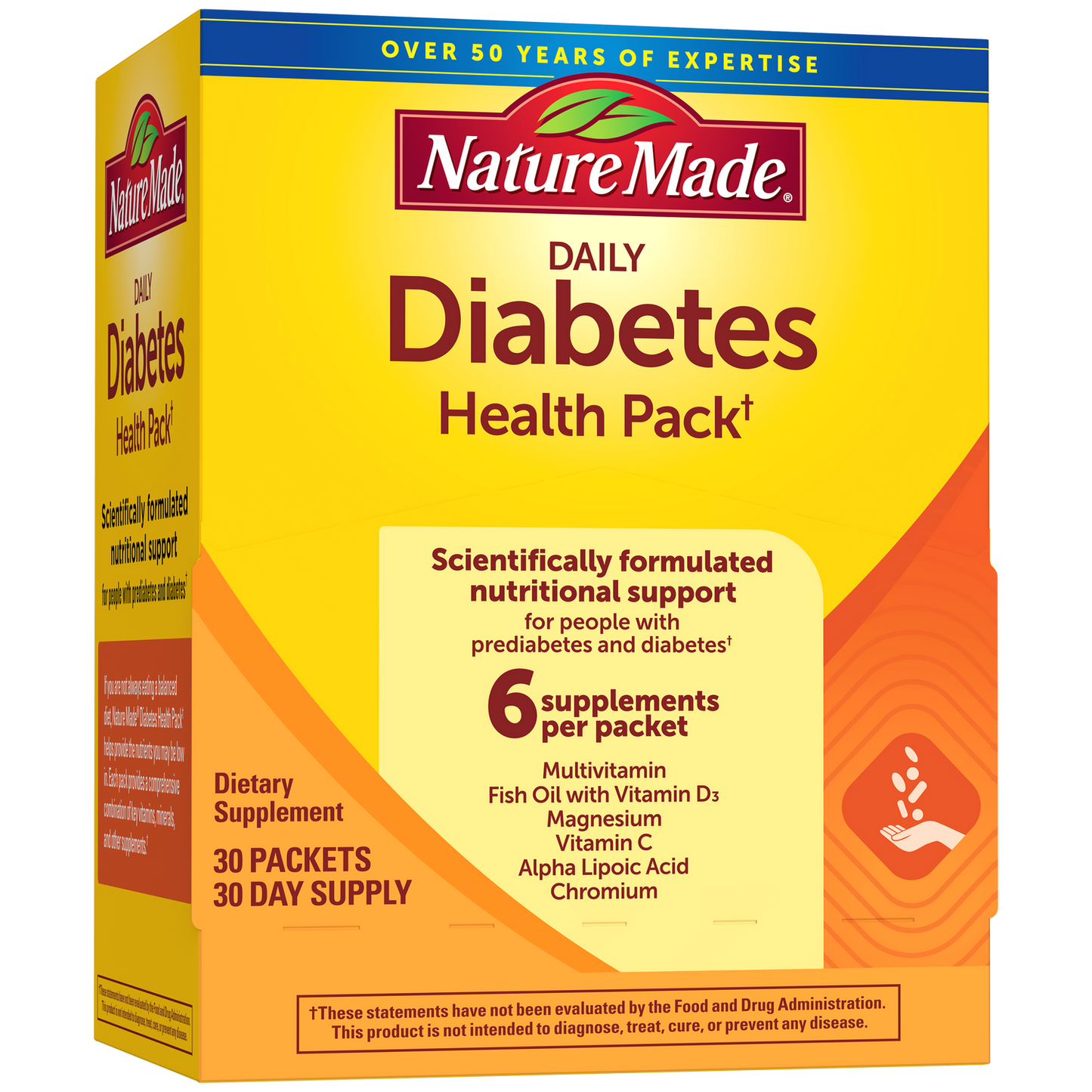 Nature Made Daily Diabetes Health Pack Dietary Supplement 60 pk