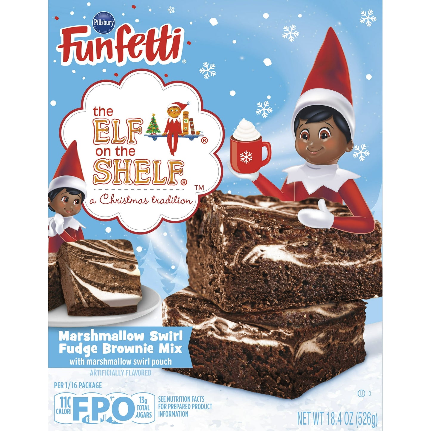 Funfetti The Elf on The Shelf Mezcla de Brownie