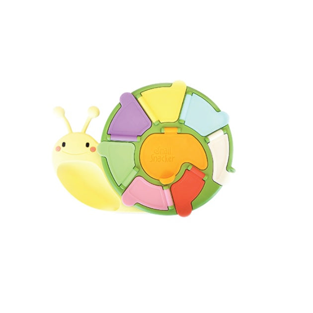 Snack de caracol Caja de aperitivos de silicona para niños pequeños y bebés Amarillo