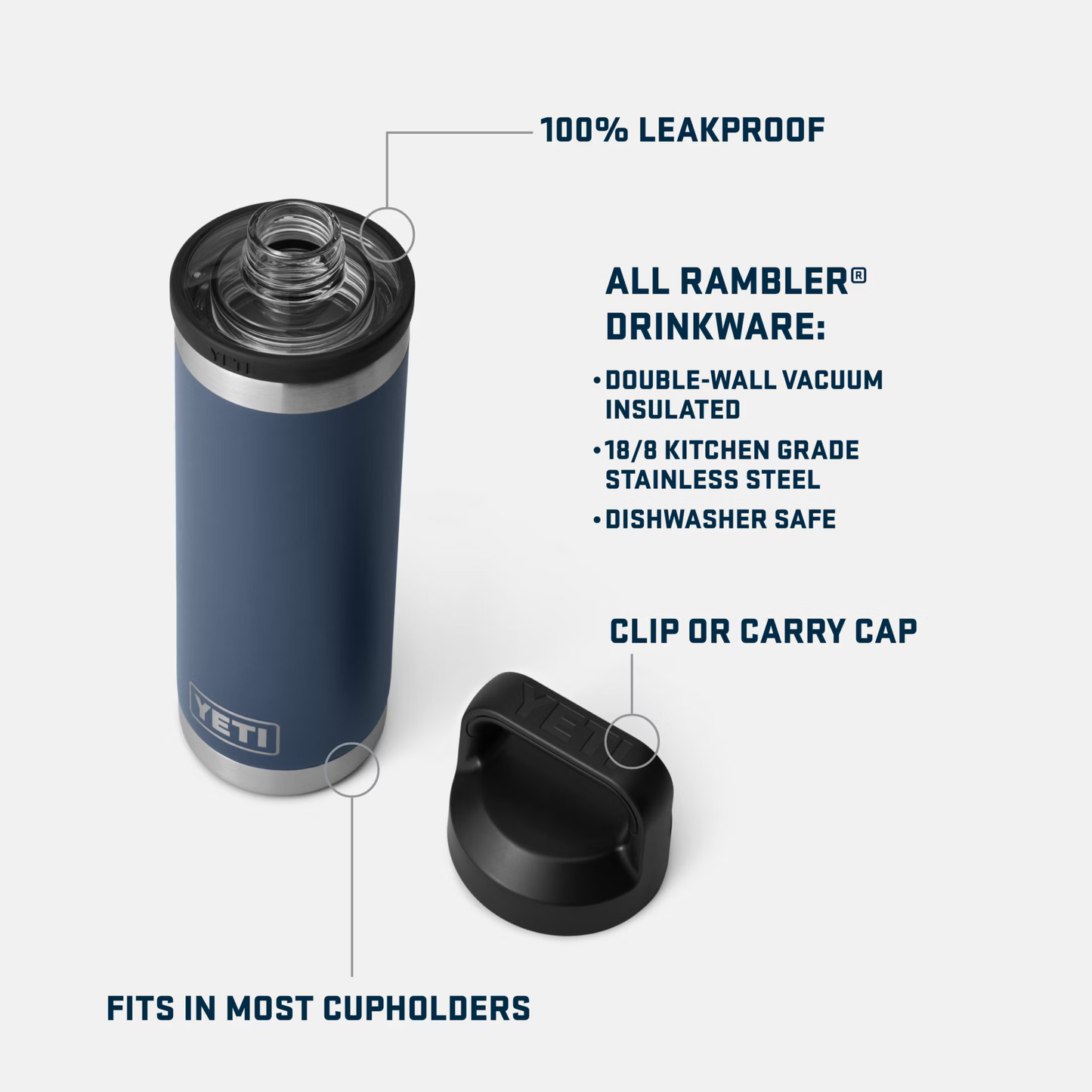 RAMBLER® 18 OZ WATER BOTTLE WITH CHUG CAP Cosmic Lilac