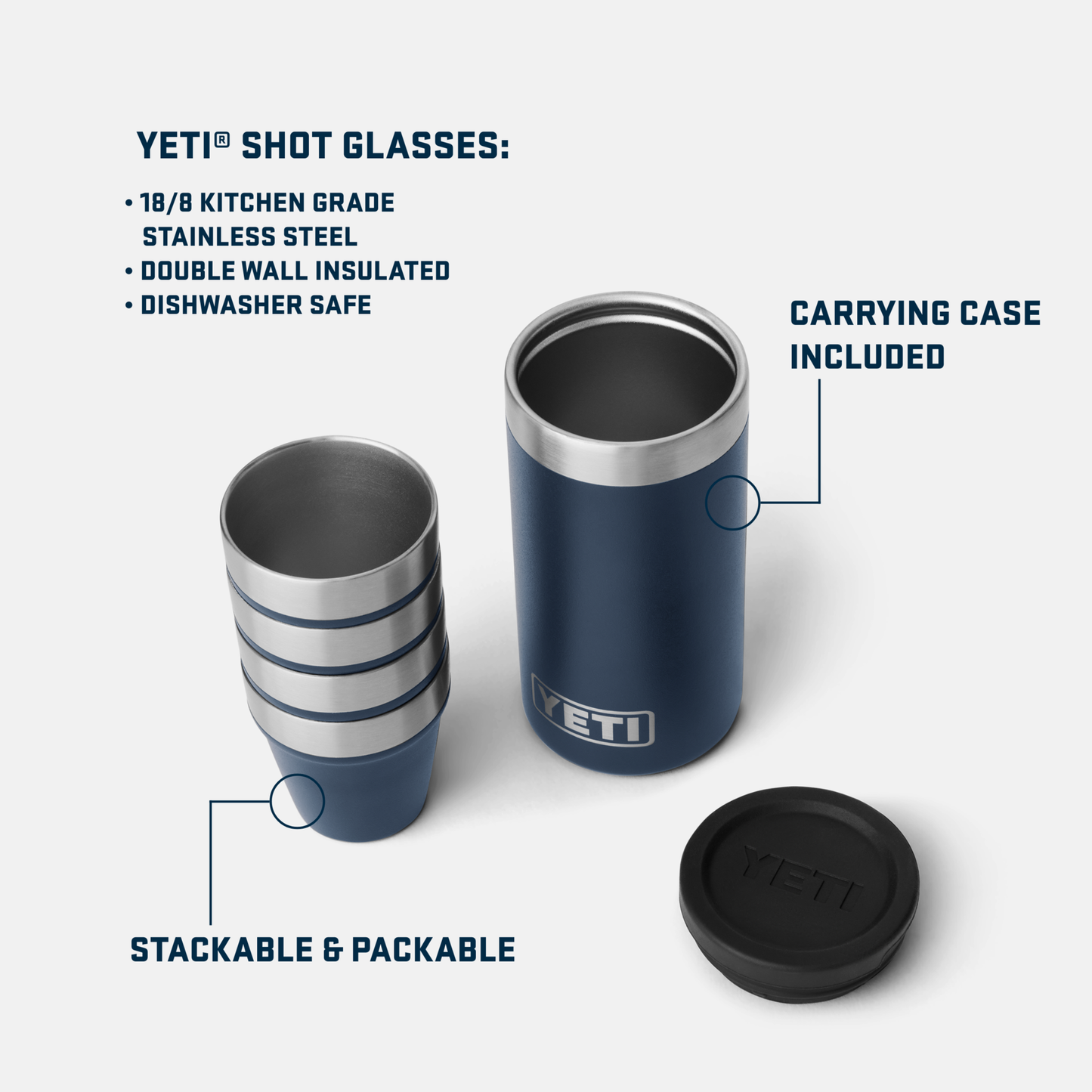 YETI® SHOT GLASSES STAINLESS