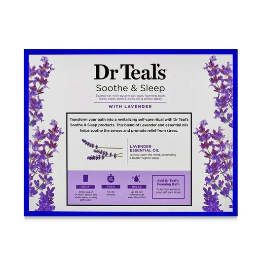 Dr Teal's Set de regalo Soothe & Sleep, lavanda, 5 piezas