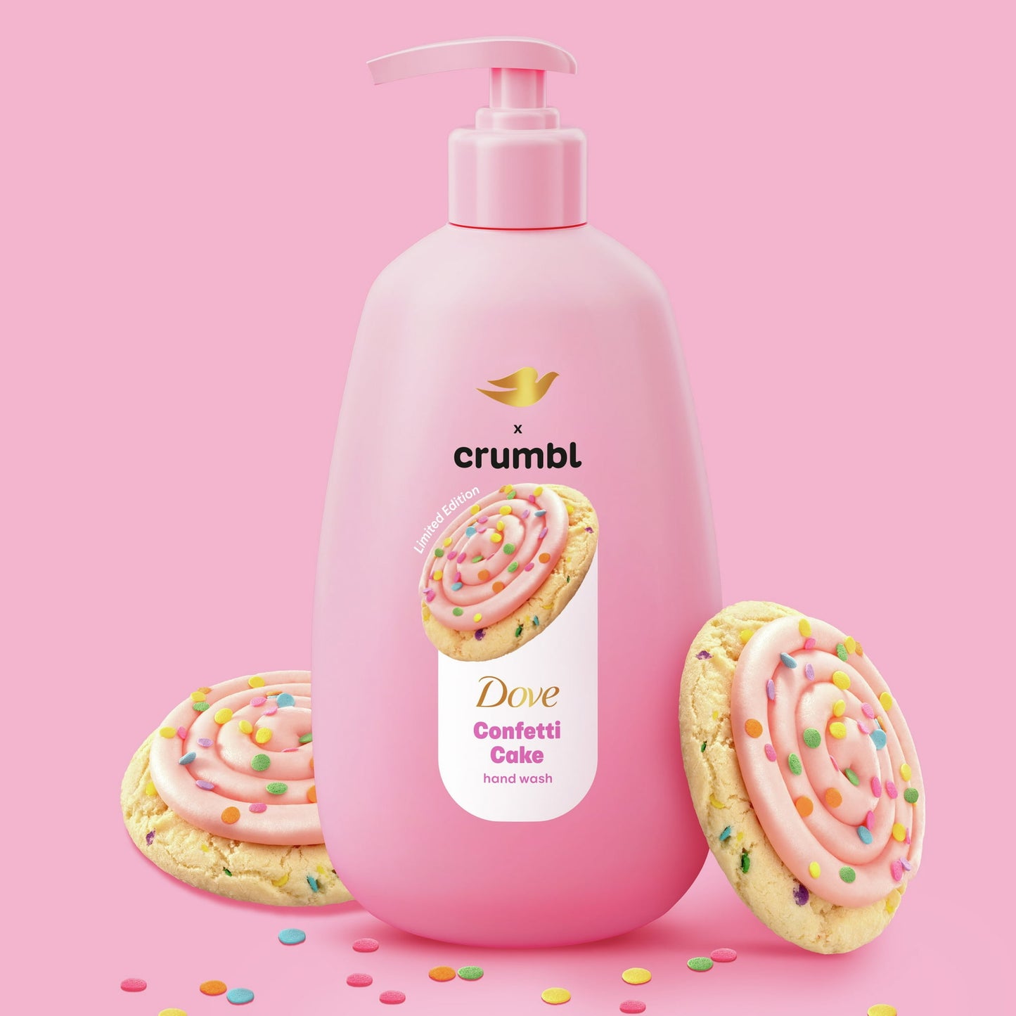 Dove Bizcocho de Confeti Líquido Hidratante para Lavar a Mano, 12 oz