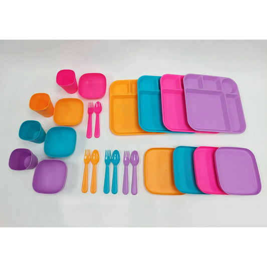 KIDS DINNERWARE SET PURPLE ASSORTED
