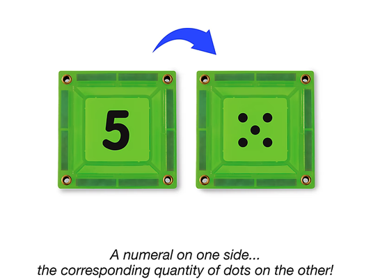 Double-Sided Magnetic Number Tiles
