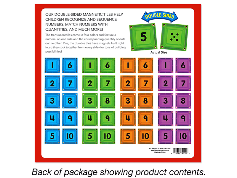 Double-Sided Magnetic Number Tiles