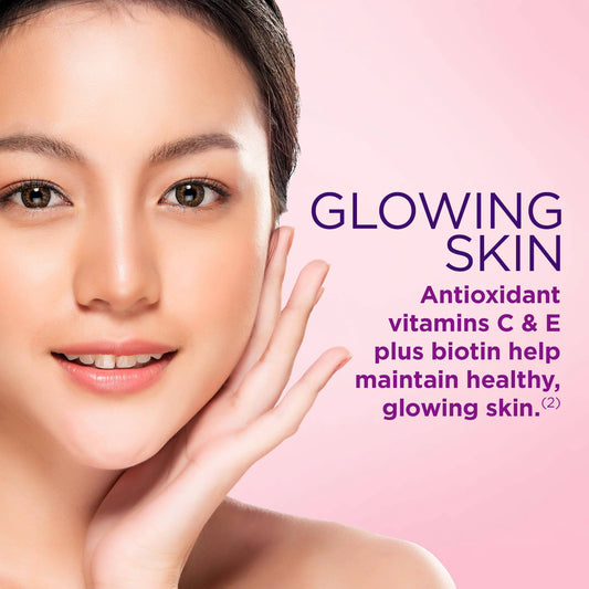 Hair Skin and Nail Vitamins With Biotin, Gummies, 80 Ct