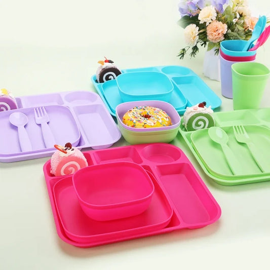 KIDS DINNERWARE SET PINK ASSORTED