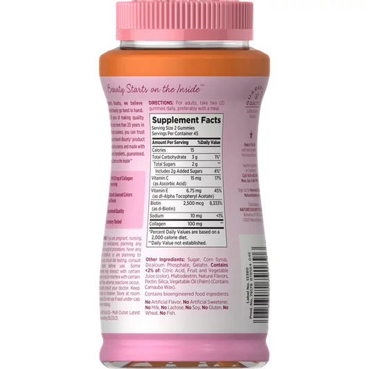 Hair Skin and Nails With Collagen and Biotin, Gummies