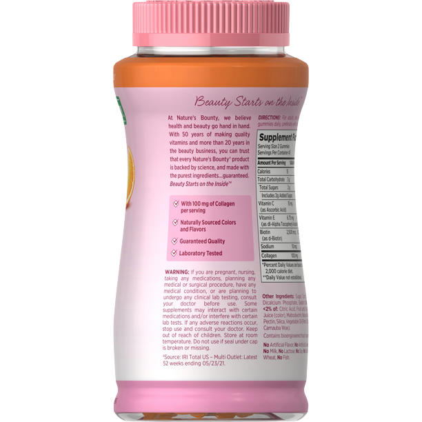 Hair Skin and Nails With Collagen and Biotin, Gummies