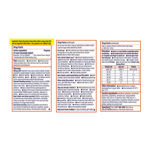 Children's Motrin Chewable