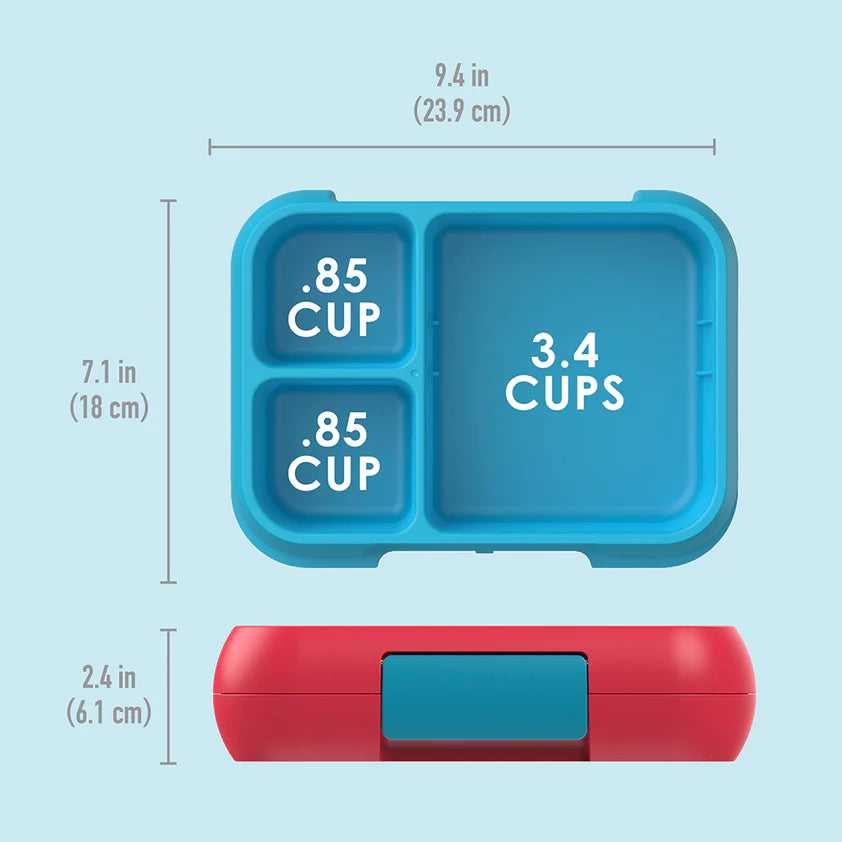 Pop Lunch Box Flame Red/Turquoise