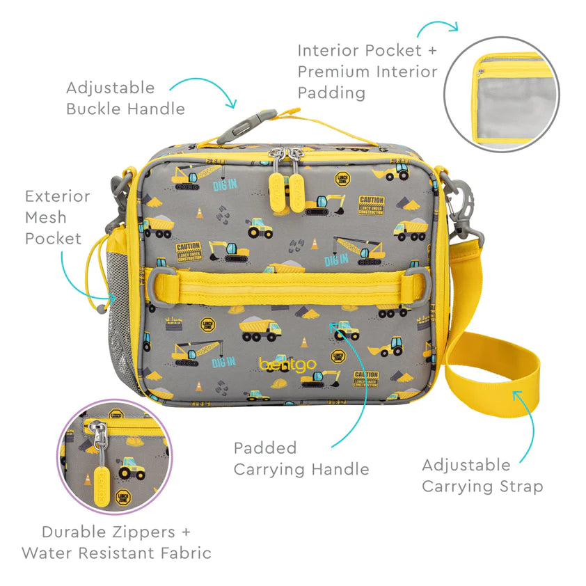 Lunch Bag Construction Trucks