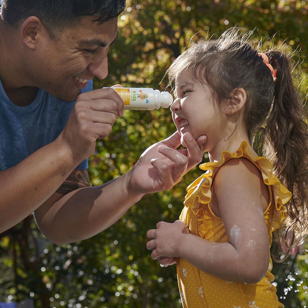 Kids spf 50+ mineral sunscreen rollerball, totally tropical