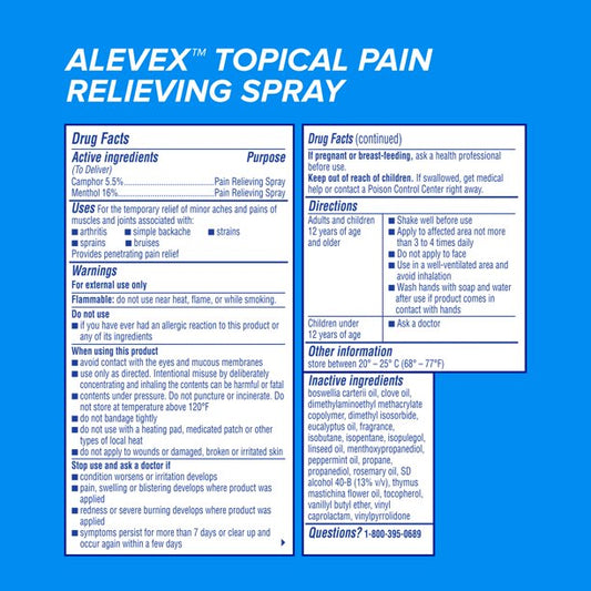 AleveX Pain Relieving Spray