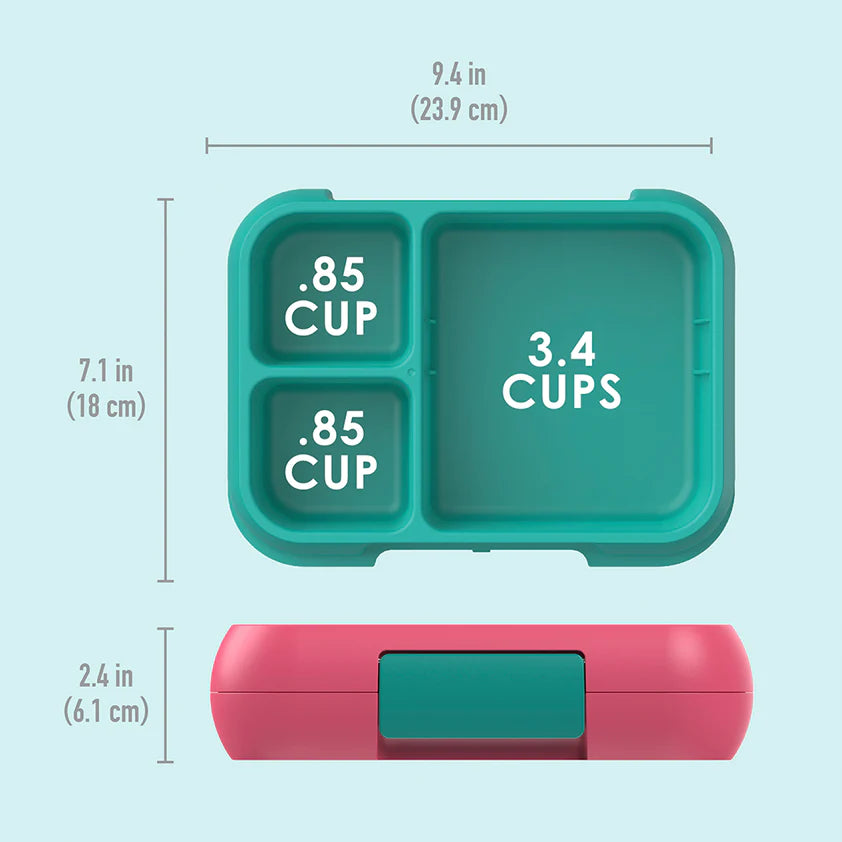 Pop Lunch Box Bright Coral/Teal