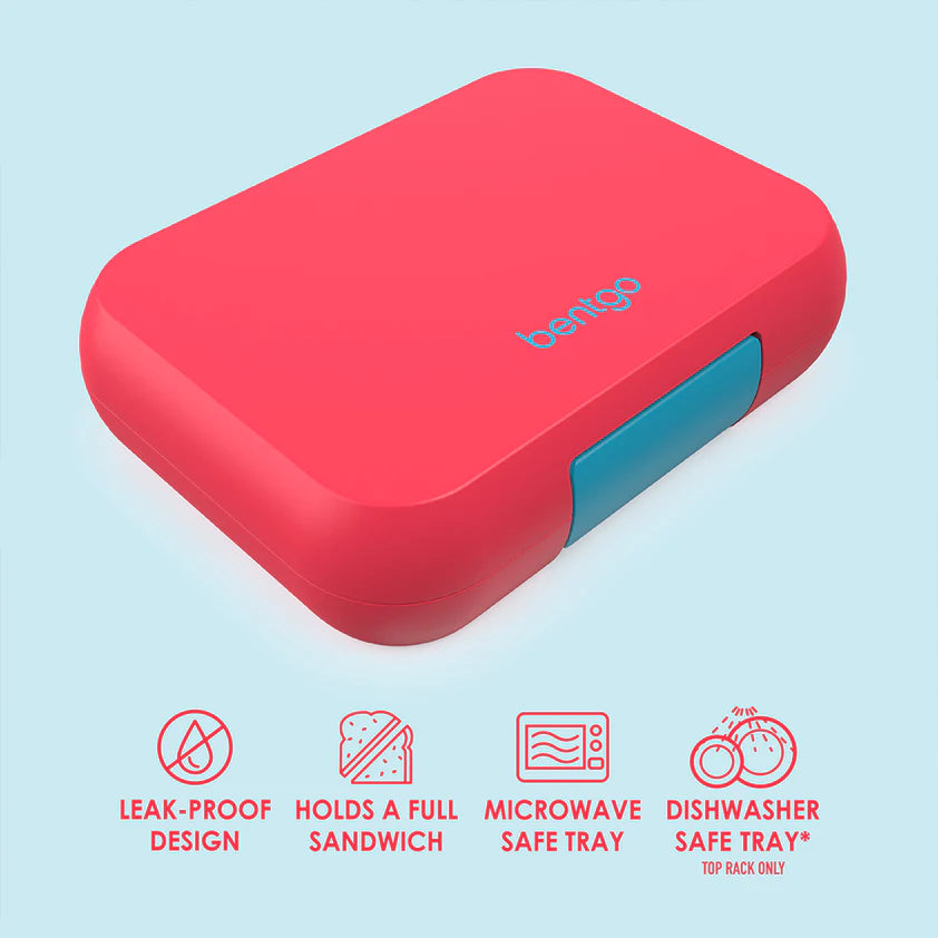 Pop Lunch Box Flame Red/Turquoise