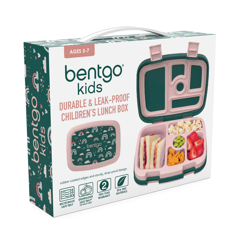Kids Prints Lunch Box Green Rainbow