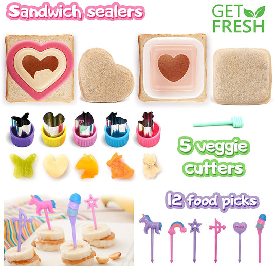 GET FRESH Cortadores de sándwich y selladores unicornio
