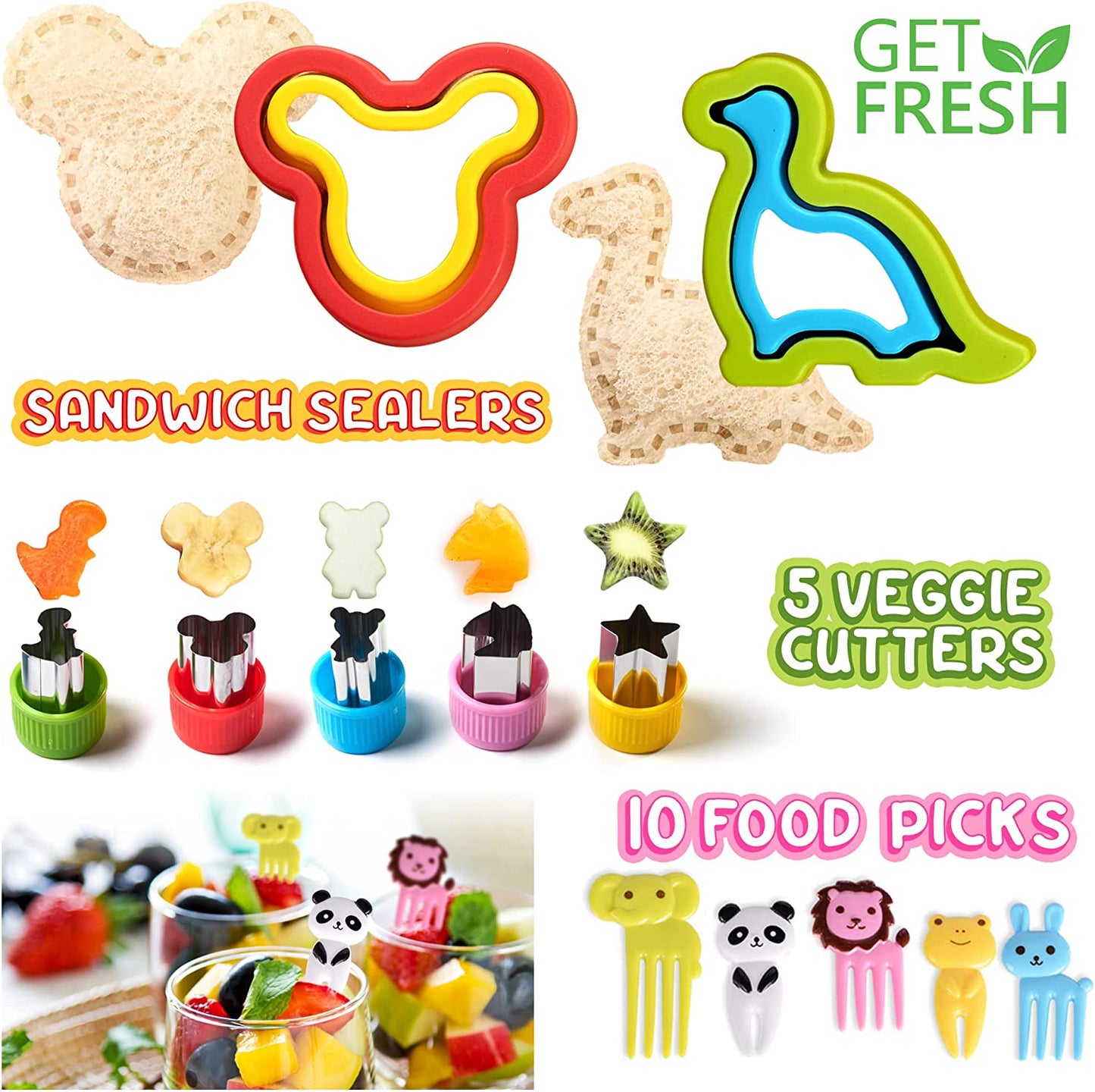GET FRESH Cortadores y selladores de sándwiches