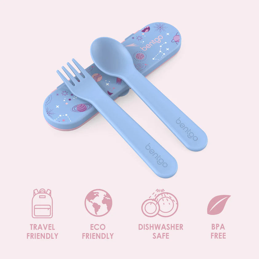 Bentgo Kids Utensils Set Lavender Galaxy