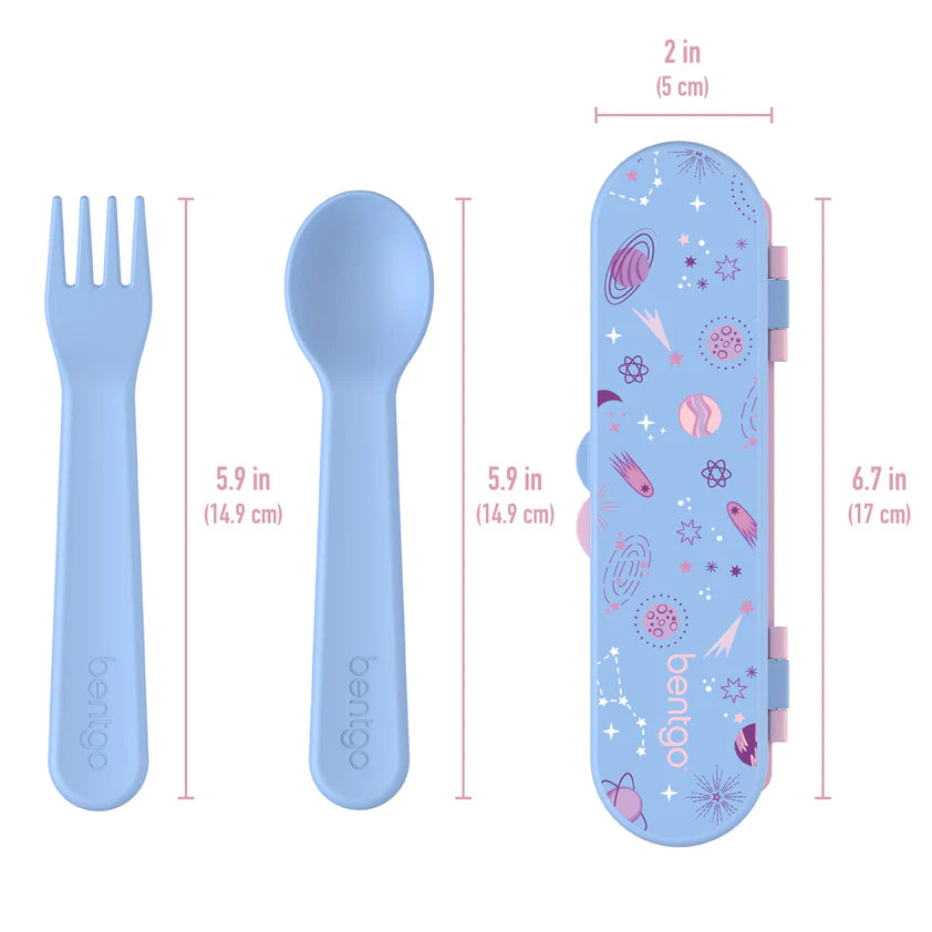Bentgo Kids Utensils Set Lavender Galaxy