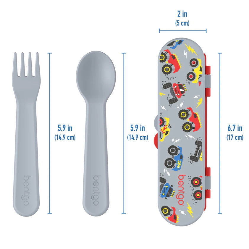Bentgo Kids Utensils Set Trucks