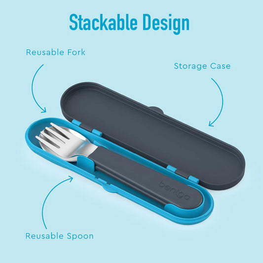 Bentgo Kids Stainless Steel Utensils Set Dinosaur