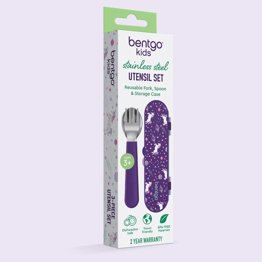 Bentgo Kids Stainless Steel Utensils Set Unicorn