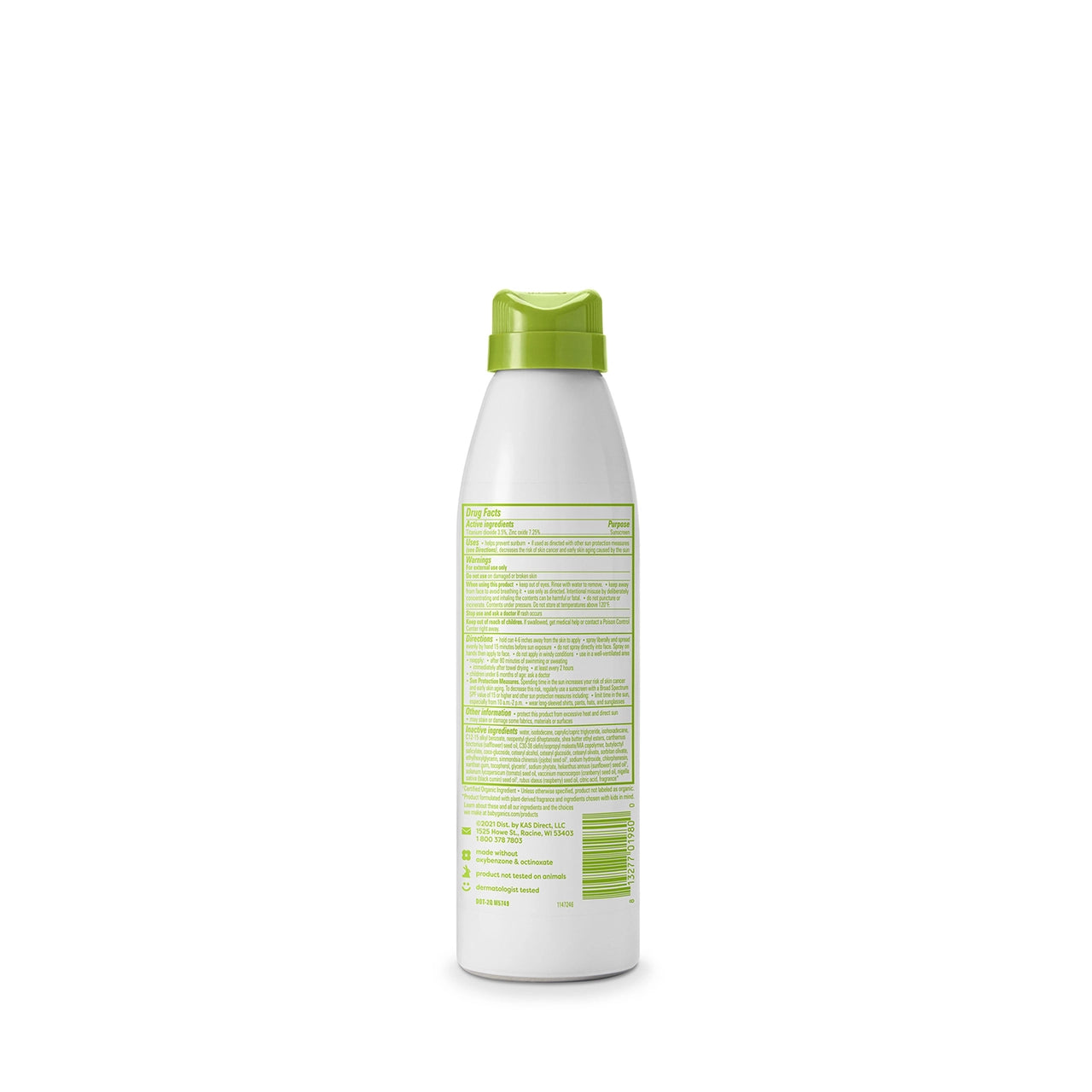 Kids spf 50+ mineral sunscreen continuous spray, totally tropical
