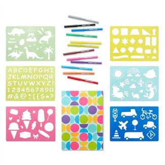 20pc Super Sketches Stencil Set