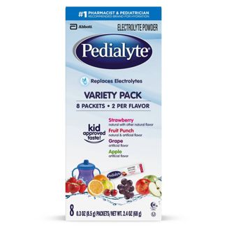 Paquete variado de polvo de electrolitos Pedialyte - 8ct/2.4oz