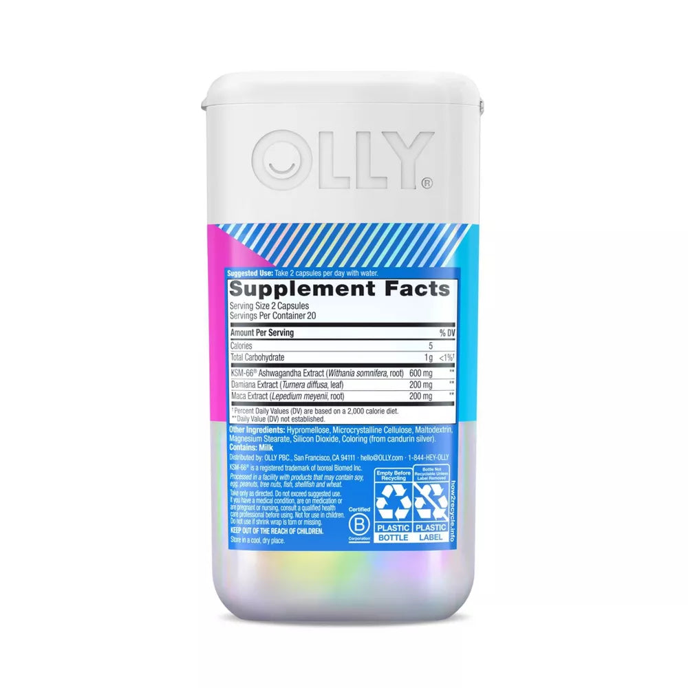 Olly Lovin' Libido Supplement Capsules with Ashwagandha, Damiana & Maca - 40ct