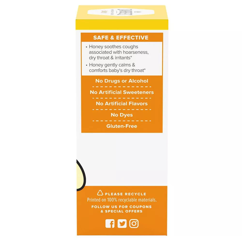 Zarbee's Baby Soothing Cough Syrup with Dark Honey - Natural Peach & Honey Flavor - 2 fl oz