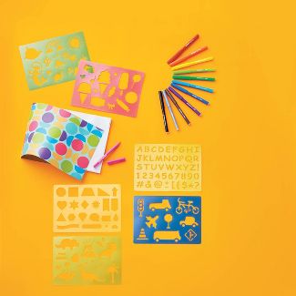 20pc Super Sketches Stencil Set