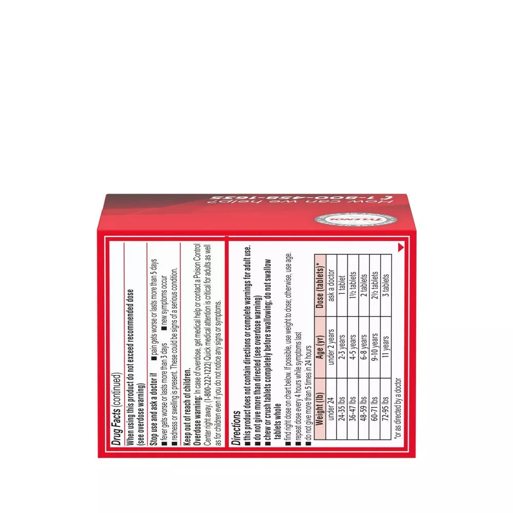 Children's Tylenol Pain + Fever Relief Chewables - Acetaminophen - Grape - 24ct