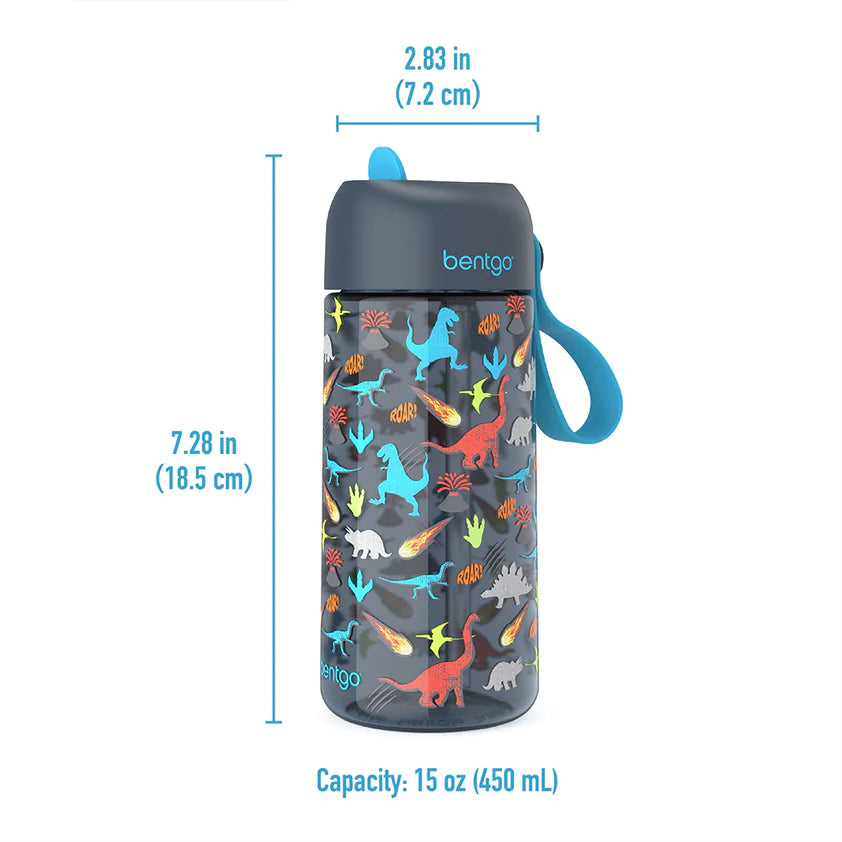 Bentgo Kids Prints Water Bottle Dinosaur