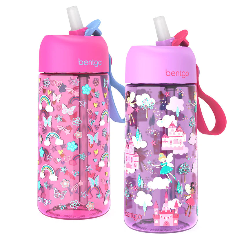 Bentgo Kids Prints Water Bottle Rainbows Butterflies/Fairies