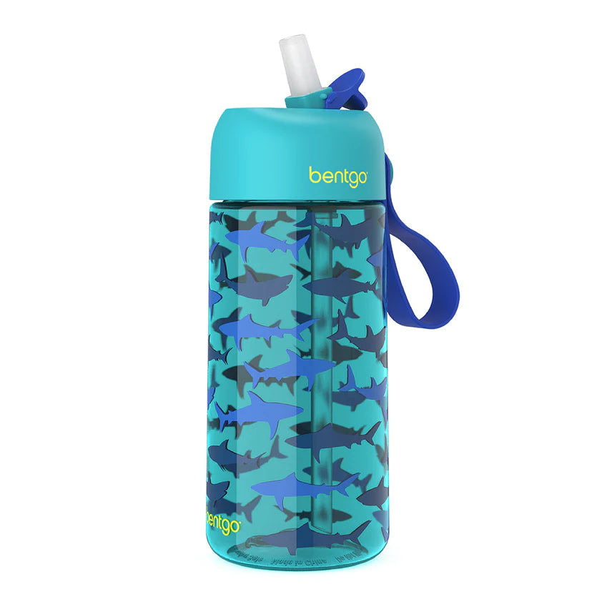 Bentgo Kids Prints Water Bottle Sharks
