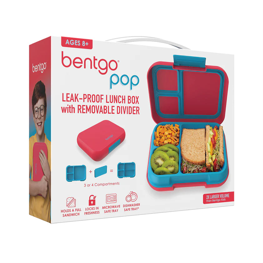Pop Lunch Box Flame Red/Turquoise