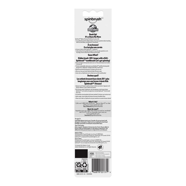 Jurassic World Kid’s Spinbrush Electric Battery Toothbrush