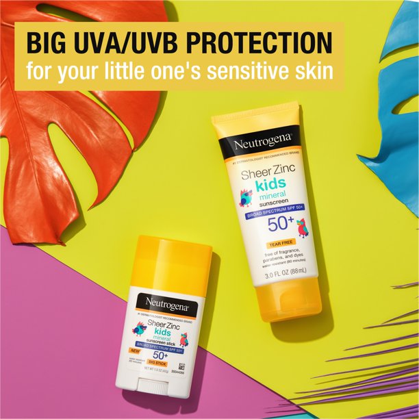 Neutrogena Sheer Zinc Kids Mineral Sunscreen Lotion SPF 50+