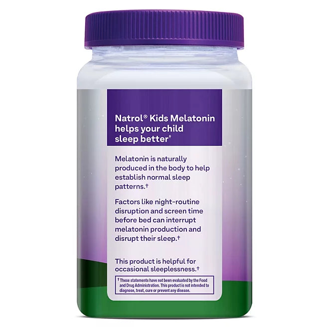 Natrol Kids Melatonin Sleep Aid Gummy, 1 mg Berry (180 ct.)
