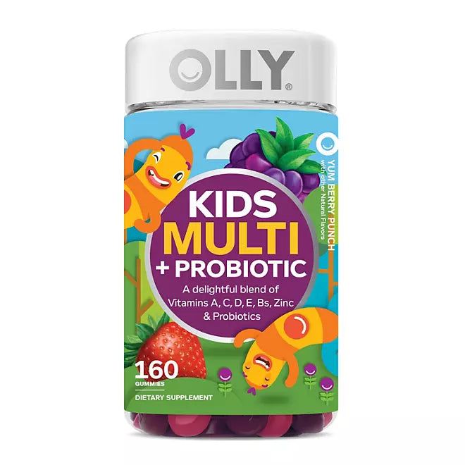 OLLY Kids Multivitamina + Gomita Probiótica, Baya (160 ct.)