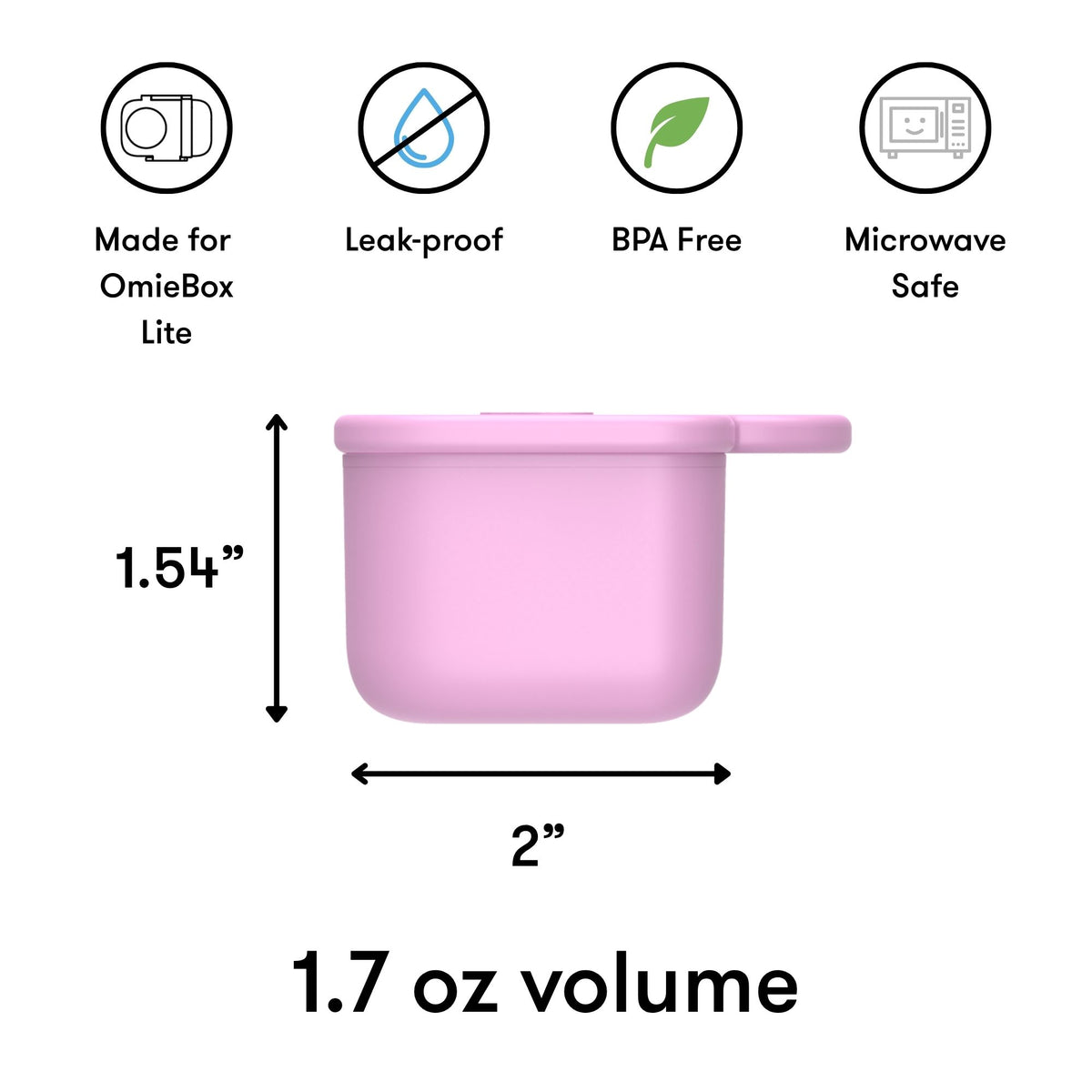 OmieBox® Lite Dip Containers Rosa/Magenta